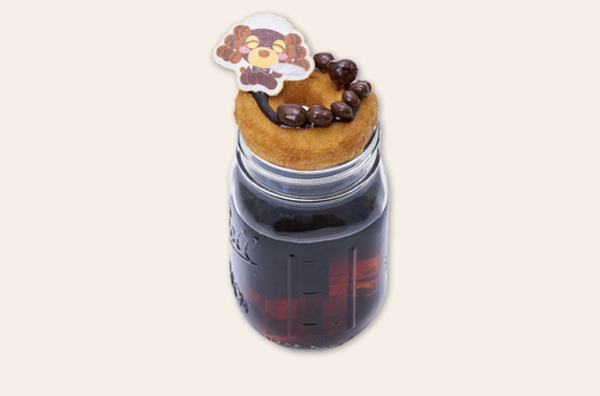 カフェのドーナツチョココーヒー
