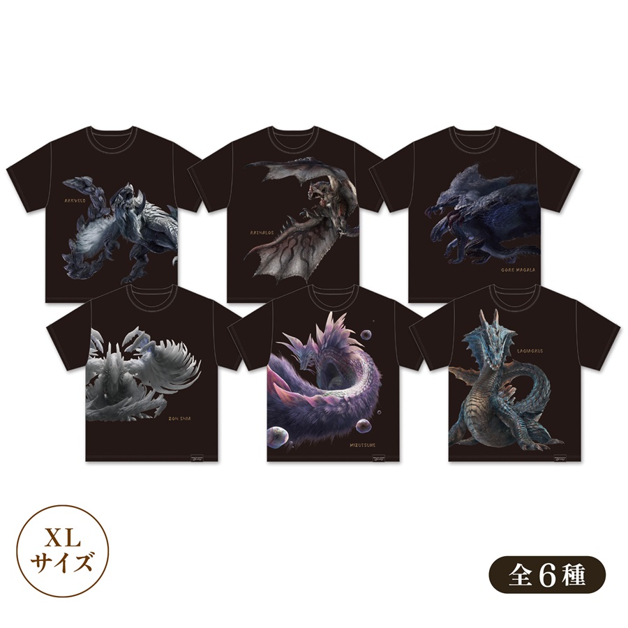 モンスターハンターワイルズ モンスター ビックプリントTシャツ