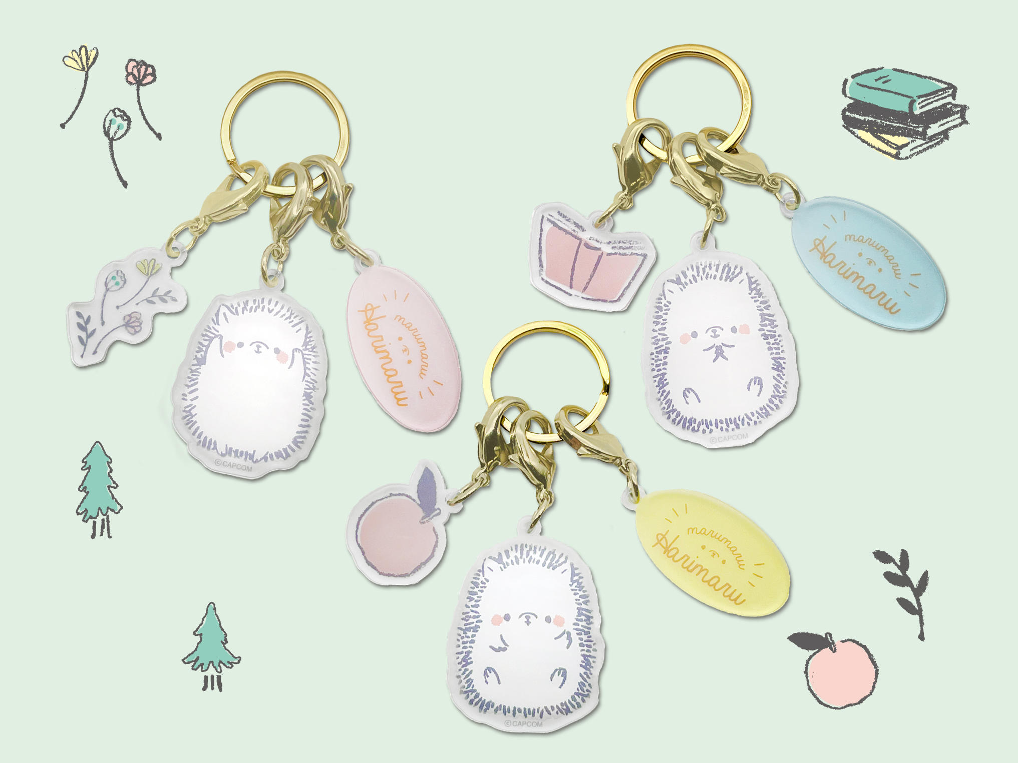 3連アクリルキーホルダー