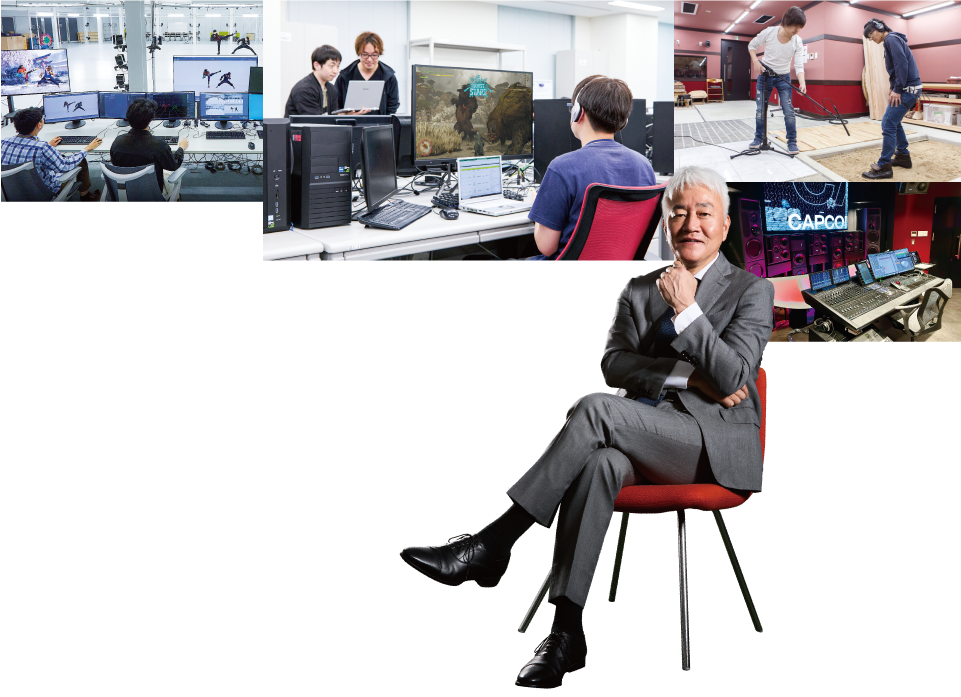 The Head of Development Discusses Strategy Aiming for a world-class development system in step with the evolution of game play Yoichi Egawa Chief Product Officer (CPO) Director and Executive Corporate Officer in charge of Development Divisions and Pachinko & Pachislo Business Divisions of the Company