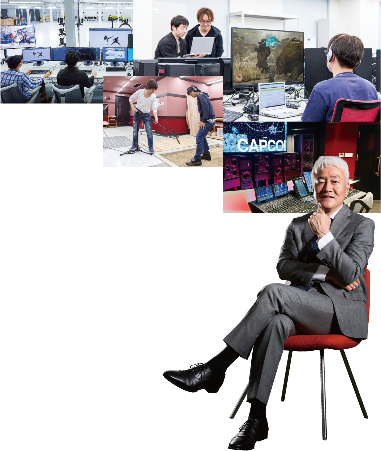 The Head of Development Discusses Strategy Aiming for a world-class development system in step with the evolution of game play Yoichi Egawa Chief Product Officer (CPO) Director and Executive Corporate Officer in charge of Development Divisions and Pachinko & Pachislo Business Divisions of the Company
