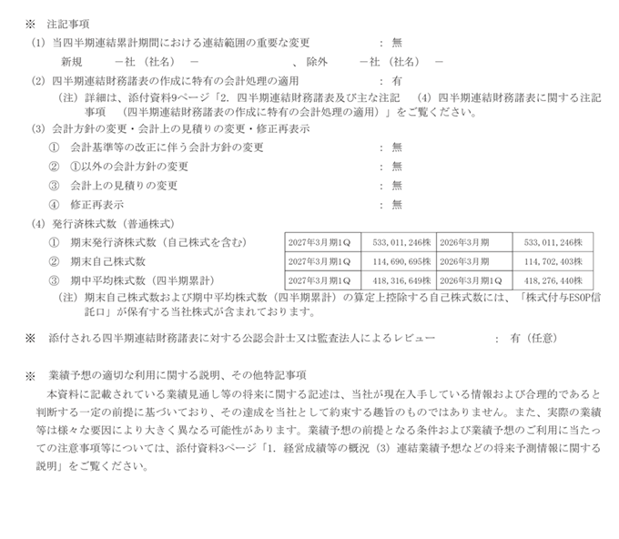 決算短信サマリー 2ページ目